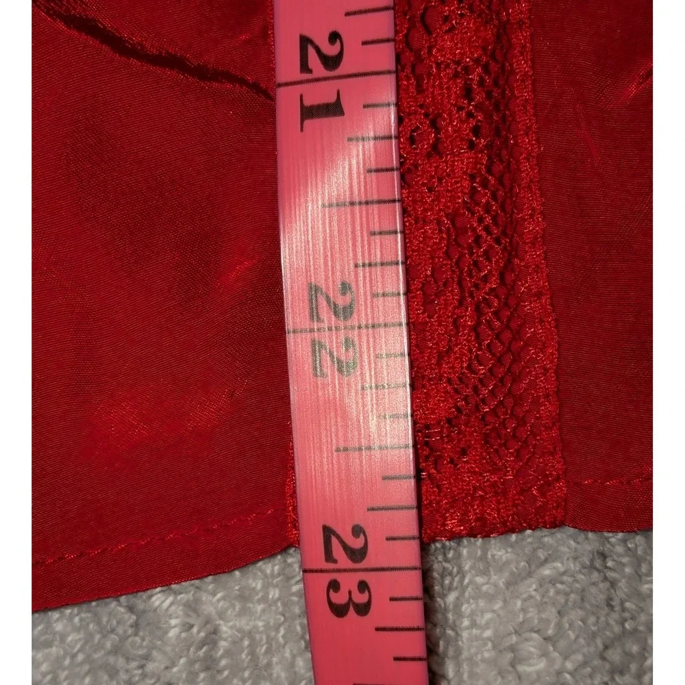 J.Crew CN519 Red Lace Trim Pintuck Ruffle Blouse‎ Top Size 0 NWT  $98